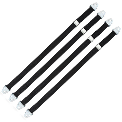 Metal Anti Tip Furniture Kit, 4 Pack Silver Furniture Anchors for Baby Proofing, TV Safety Straps For Flat Screens, Earthquake Straps, Heavy Strap...