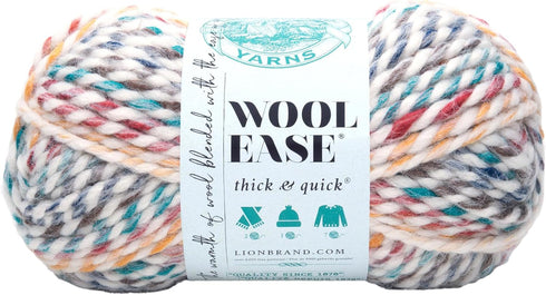 Lion Brand Yarn Wool-Ease Thick & Quick Yarn, Soft and Bulky Yarn for Knitting, Crocheting, and Crafting, 1 Skein, Hudson Bay...