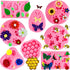 Silicone Mold Flower 8pcs Chocolate Fondant Polymer Clay Candy Gummy Mold,Rose Leaf Butterfly Bee Honey Shaped Silicone Molds for DIY Cake Cupcake...