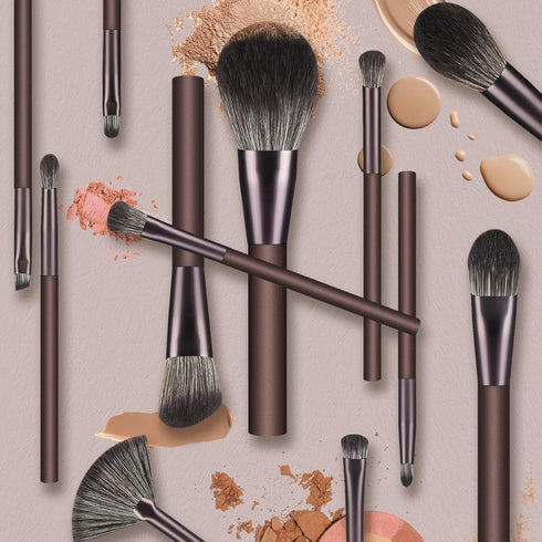 DUAIU Makeup Brushes Set - 12Pcs Makeup Brushes Premium Synthetic Bristles Foundation Powder Flawless Face Brush Contour Concealers Eyeshadow Blus...