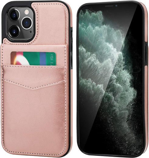 KIHUWEY Compatible with iPhone 12 Pro Max Case Wallet with Credit Card Holder, Premium Leather Magnetic Clasp Kickstand Heavy Duty Protective Cove...