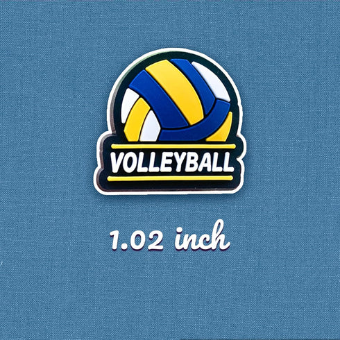 20Pcs Volleyball Shoe Charms for Clog Different Matching Sandals Wristbands Bracelets, Sports Ball Shoe Charms Decorations (Volleyball)...