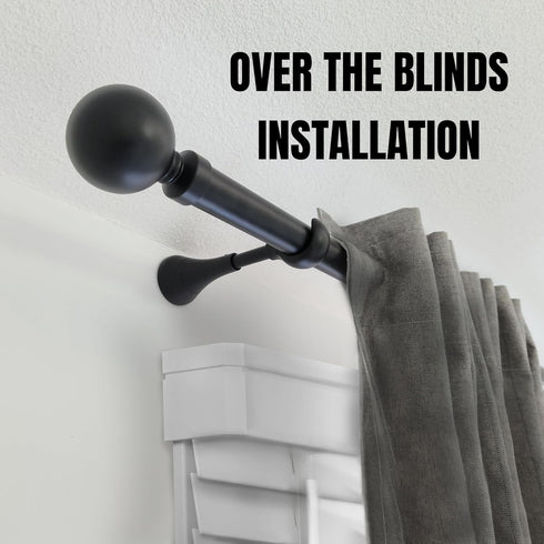 Heavy Duty Curtain Rod Brackets for Wall, 6 inch Curtain Rod Brackets, Extra Long Holder for Heavy Curtains, for 3/4 to 1 inch Rods, 2 pcs Extende...