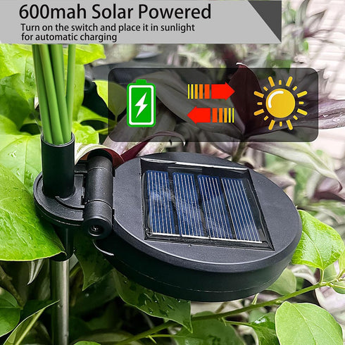 Firefly Lights Solar Outdoor Green Stem Twinkle,Swaying Garden Lights with Leaves,Landscape Path Light,Weatherproof Flickering Bubble Path Décor f...