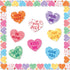 Haooryx 76Pcs Sweet Conversation Heart Cutouts Bulletin Board Set Valentine's Day Candy Heart Paper Cut-Outs Border Trim Bulletin Cardboard for Va...