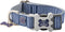 HUGO & HUDSON Dog Collar, Adjustable Nylon Pet Collar with Safety Buckle, Navy Striped, L...