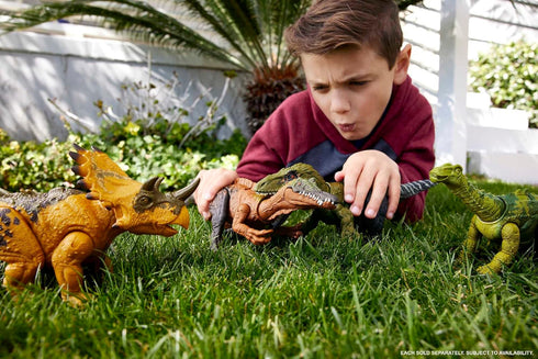 Mattel Jurassic World Wild Roar Dinosaur Toy with Sound & Attack Move, Irritator Posable Action Figure, 11 inches Long...