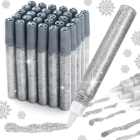 Cholemy 30 Pcs Glitter Glue Pens Glitter Stick Set for Kids Washable Glitter Glue Pens for DIY Arts and Crafts Projects Scrapbooking Holiday Greet...