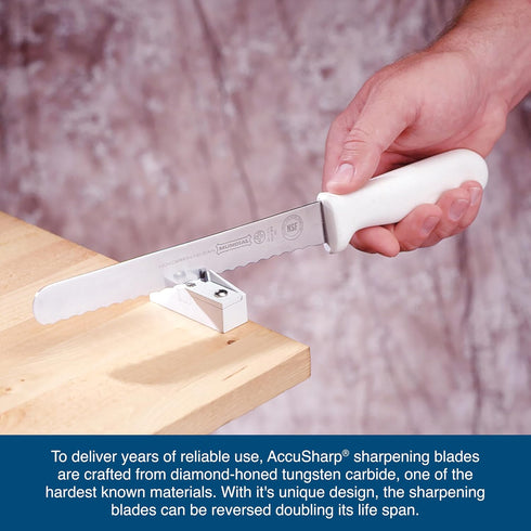 AccuSharp Knife Sharpening Tool for Restoration, Diamond-Honed Tungsten Carbide Blade Sharpener with Sturdy Mount, Helps Revive, Hone, & Restore K...