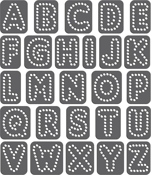 Rhinestone Genie Font-Rounded 1.5" Magnetic Rhinestone Template, Black...
