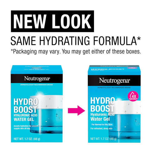 Neutrogena Hydro Boost Face Moisturizer with Hyaluronic Acid for Dry Skin, Oil-Free and Non-Comedogenic Water Gel Face Lotion, 1.7 oz...