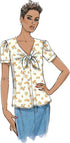 Butterick B6662D5 Easy to Sew Women's Pullover Tie Front Blouse Sewing Patterns Sizes 12-20...