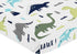 Fitted Crib Sheet for Blue and Green Modern Dinosaur Baby/Toddler Bedding Set Collection - Dinosaur Print...