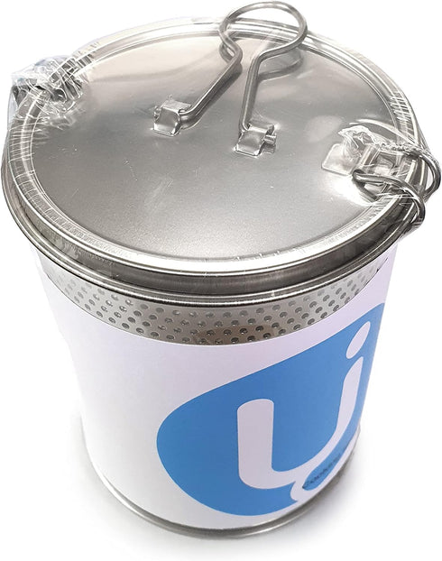 Commercial Grade D 3.9" X H 5.3" Genuine Stainless Steel 18/8 Perforated Strainer - One Touch Lock System - Restaurant & Home Use...