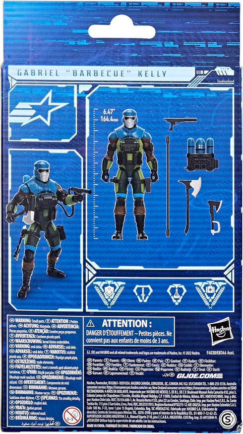 G.I. Joe Classified Series Mad Marauders Gabriel “Barbecue” Kelly Action Figure 58 Collectible Premium Toy 6-Inch-Scale Custom Package Art...