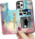 LETO for iPhone 12 Pro Max Case,Luxury Flip Folio Leather Wallet Cover with Fashion Designs for Girls Women,Built-in Card Slots Kickstand Protecti...