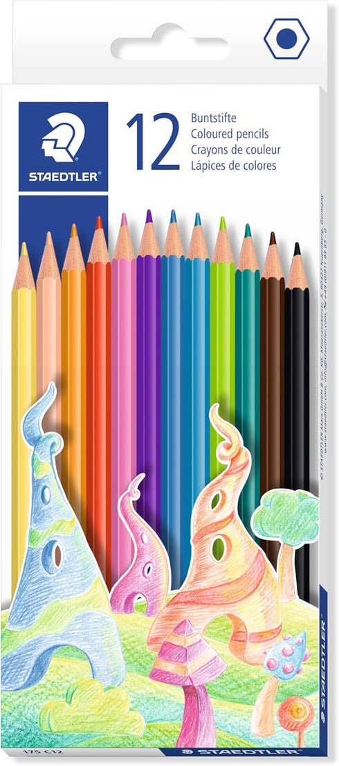 STAEDTLER 175 C12 Wood-Free Coloured Pencils - Box of 12 Assorted Colours...