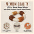 Cadet Gourmet Triple-Flavored Ring - Beef Hide Kabob Dog Treats - Healthy & Natural Chicken, Liver, & Sweet Potato Dog Treats for Dogs Over 30 lbs...