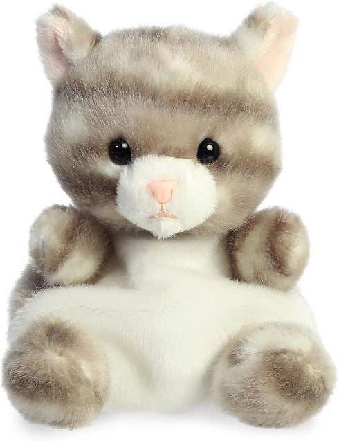 Aurora® Adorable Palm Pals™ Silver Kitty™ Stuffed Animal - Pocket-Sized Play - Collectable Fun - Gray 5 Inches...
