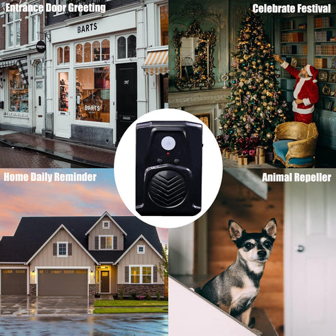 PIR Motion Sensor Activated Sound Player Speaker with USB Cable, Download Your own MP3 Audio Files to Play Speech, Music or Sound Effects (Black)...