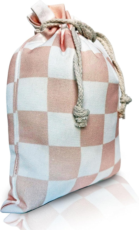 Gather & Knot Drawstring Gift Bags | 20" Large 12" Small | Premium Canvas | Reusable Fabric Wrap for All Occasions, Birthdays, Baby Shower | Check...