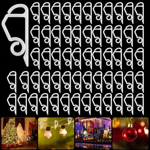Yotako 150 Pcs Christmas Light Clips Gutter Clips for Hanging Outdoor Lights Christmas Light Hooks Weatherproof for Christmas Decoration...
