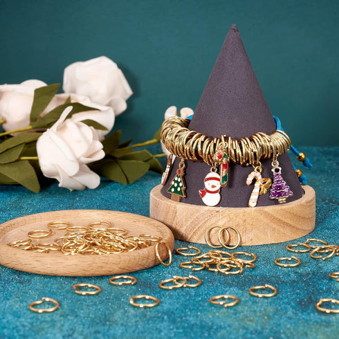 Craftdady 100pcs 12mm Gold Open Jump Rings Stainless Steel Split Rings Connectors 1.2mm Thick for DIY Jewelry Making...