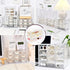 Desk Storage Organizer with 9 Mini Drawers, FODIENS Clear Desktop Craft Drawer Cabinet, Stackable Storage Box Caddy for Makeup Jewelry Office Craf...