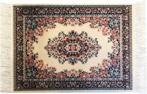 Carpet Coasters, Set of 4 Turkish Rug Style Table Drink mats, Absorbent Kitchen and Dining Accessories, Spill & drip Protection, Rectangular...