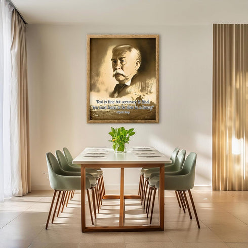 Posterizer 1 pcs-Fast Is Fine-Funny Wyatt Earp Quote-Western Art-Motivational & Inspirational Art-Comedy Art- Gift for Men Women Entrepreneur Teen...