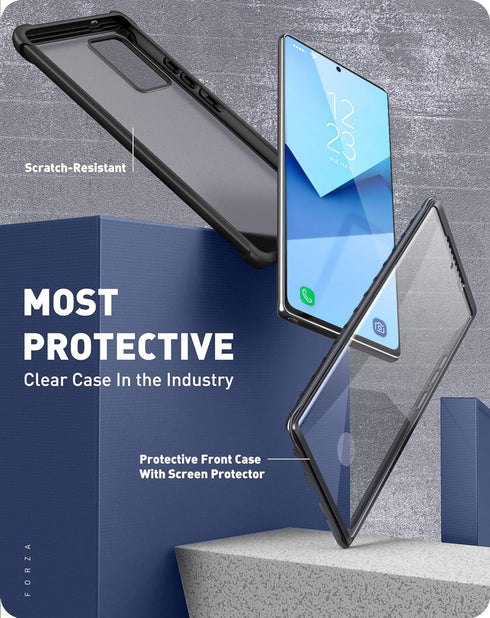 Clayco Forza Series Case for Samsung Galaxy Note 20, Built-in Screen Protector Compatible with Fingerprint ID, Full-Body Rugged Cover, 6.7 inch, 2...