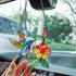 Cute Hummingbird Car Mirror Hanging Ornament Car Interior Accessories Rear View Charms Ornament Bird Lovers Gift (Hummingbird)...