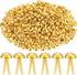 500 Pieces Paper Brass Fasteners Brass Brads Round Fasteners for Kids Craft Art Crafting School Project Decorative Scrapbooking DIY Supplies(Golde...