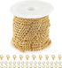 Kyutong Gold Necklace Chain for Jewelry Making 16.4 Feet Stainless Steel Jewelry Chain Bulk 3MM Wide Figaro Chains with Lobster Clasps Jump Rings ...