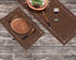 Grelucgo Small Short Hemstitch Chocolate Brown Table Runner, Dresser Scarf, Solid Color (14 x 48 inch)...
