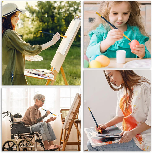 Cake Painting Brushes Set 6 Pcs Cake Decorating Brushes Food Safe Paint Brushes Tools Soft Cookie Painting Brushes for Cookie Cake Decoration (Blu...