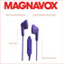 Magnavox MHP4820M-PL Gummy Earbuds with Microphone in Purple | Available in Pink, Purple, White, Black, & Blue | Earbuds Gummy | Extra Value Comfo...