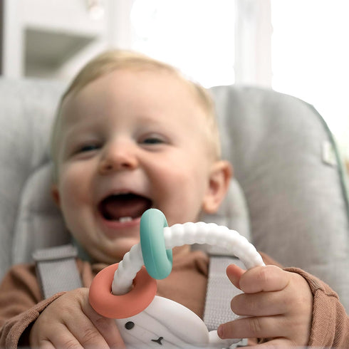 Ingenuity Soothing Sheppy Baby Teether Toy with Activity Rings, BPA-Free Silicone, Ages 3 Months+, Unisex...