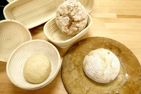 Frieling Round Proofing Basket, Brotform Bread Rising Banneton and Serving Basket, 7-Inch...