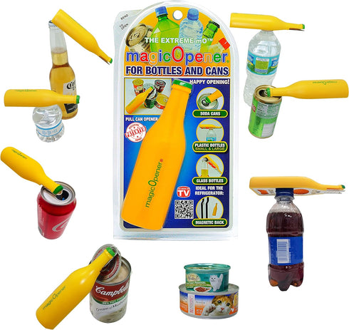 Open Soda & Water Plastic Caps EZ | Bottle Opener | Soup Pull Tab | Arthritis Helpers | Elderly | mO EXTREME | Fridge Magnets-Twist off Gift| Ergo...