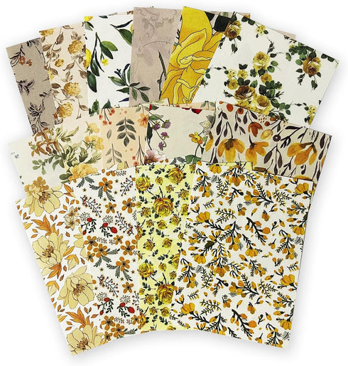 100Scrapbook Craft Paper Kit for Scrapbook Journaling Supplies?Yellow FlowerCraft Supplies Materials Decoupage Paper for Scrapbooking Supplies?Bul...
