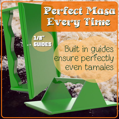 Tamale Masa Spreader Tool (2 Pack, Green) Masa Spreader for Tamales, Espátula Para Hacer Tamales, Maker for Wrappers & Corn Husks, Extendedor de M...