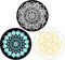 Foldable Telephone Support, Mobile Phones and Tablets, The Grip (3 Pack)-Mandala Black and White Color...