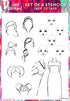 Jane Davenport Stencil 8/PK 2 FCE, Transparent...