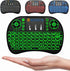 BFTECH Tricolor Mini Wireless Touch Keyboard Handheld Remote, Touchpad Mouse Combo, 3 Color LED Backlit Remote Control for Android TV Box, PS3 Xbo...