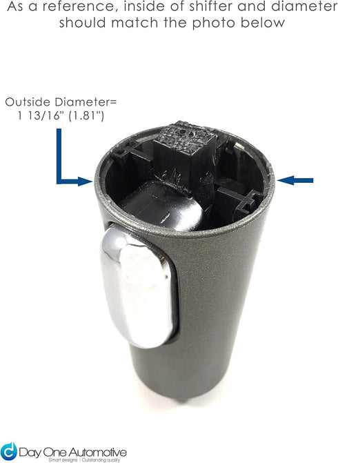 Shifter Knob Chrome Cap for 2004 2005 2006 Ford F-150 - With Stronger Clips - Install in Seconds - Triple Chrome Plated...