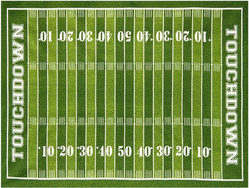 Football Field Edible Cake Topper-1/4 Sheet...