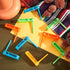 24 Pcs Plastic Ratchet Noise Makers Traditional Mexican Noisemaker Toys Rattle Ratchet Game for Sporting Events Football Games Team Cheering New Y...