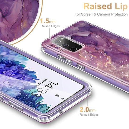 Esdot Compatible with Samsung Galaxy S20 FE Case with Built-in Screen Protector,with Fashionable Designs for Women Girls,Protective Phone Case for...
