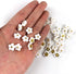 50PC Flower Buttons Metal Shank Button for Wedding Shirt Crafts Sewing Scrapbooking 11mm,Matte White...
